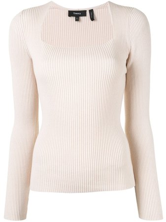 Theory, Square neckline sweater top