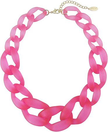 Amazon.com: BOCAR Statement Chunky Fashion Acrylic Beads Choker Necklace for Women Gifts (NK-10510-Phlox Pink ): Clothing, Shoes & Jewelry