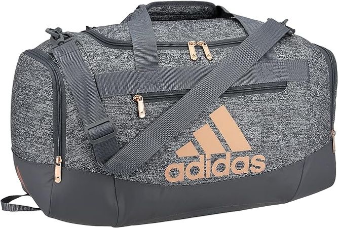 Amazon.com | adidas Unisex Defender 4 Small Duffel Bag, Jersey Onix Grey/Rose Gold/Onix Grey, One Size | Sports Duffels