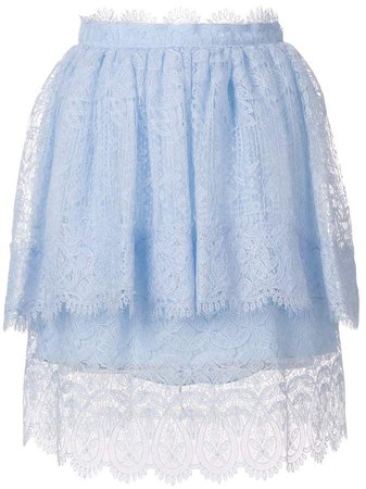 lace detail frill skirt