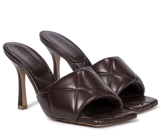 brown bottega heels