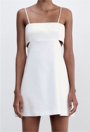 white mini dress Zara