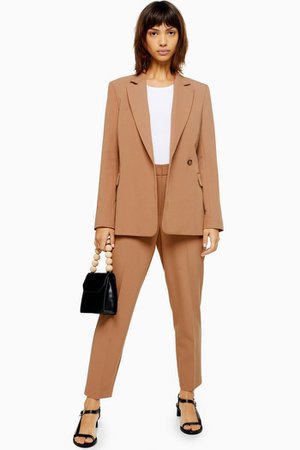 Camel Double Breasted Suit | Topshop
