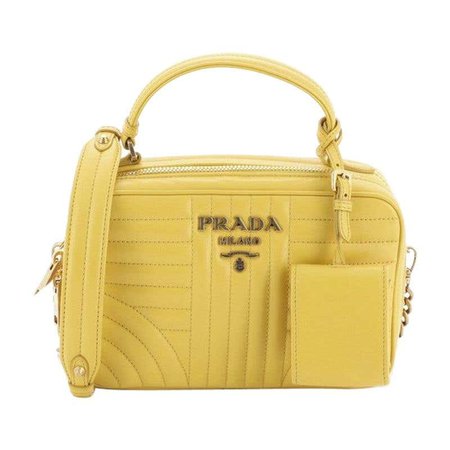 Prada Zip Around Top Handle Bag Diagramme Quilted Leather Small For Sale at 1stdibs