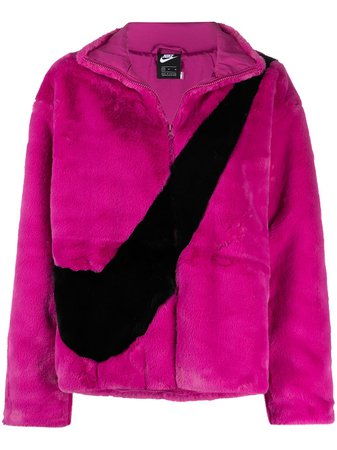 Nike faux-fur zip-up jacket