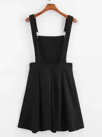 Pleated Zip Up Back Pinafore Dress -SheIn(Sheinside)