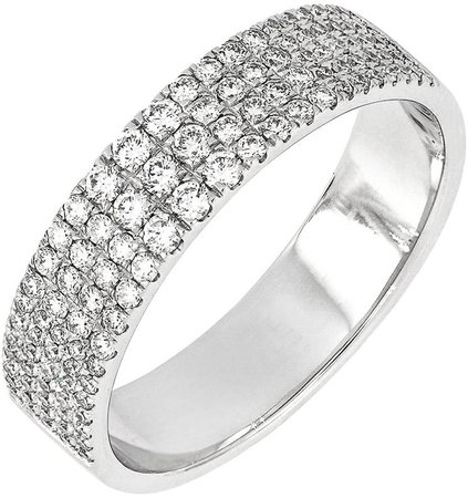 Audrey Diamond Wide Band Ring