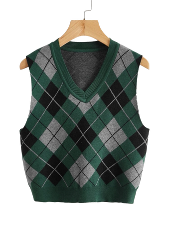 green shein vest