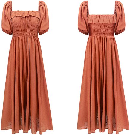 Amazon.com: R.Vivimos Women Summer Half Sleeve Cotton Ruffled Vintage Elegant Backless A Line Flowy Long Dresses (X-Small, Black-1): Clothing