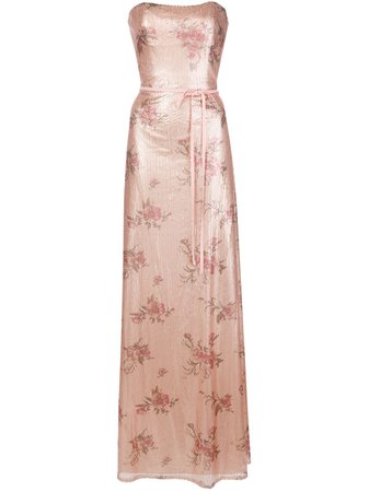 Marchesa Notte Bridesmaid floral-printed Sequin Gown - Farfetch