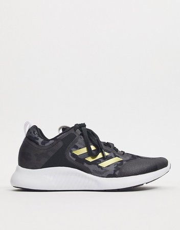 adidas Running edge bounce sneakers in black | ASOS