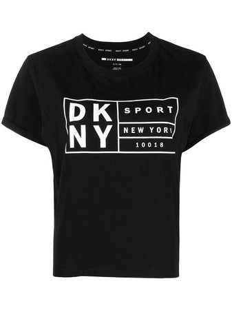 DKNY Logo Print Cotton T-shirt - Farfetch