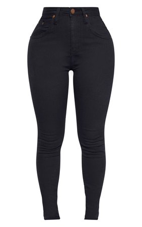 Shape Black Low Rise Super Stretch Denim Jeans | PrettyLittleThing