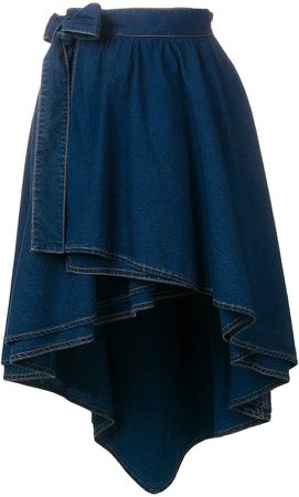 high-low hem skirt