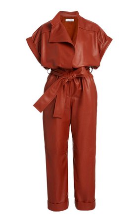Belted Leather Jumpsuit By Oscar De La Renta | Moda Operandi