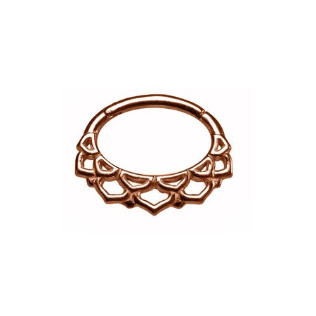 Lotus Clicker in Rose Gold for Septum or Daith – Arka