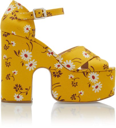 Gabardine Daisy Bouquet Sandals
