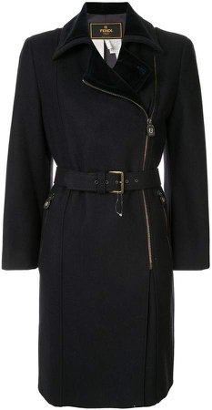 Pre-Owned belted coat