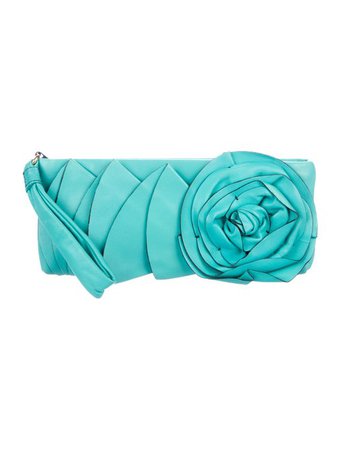 Valentino Rosette Zip Clutch - Handbags - VAL117183 | The RealReal