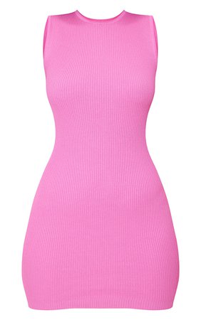 Pink Basic Knitted Bodycon Dress | PrettyLittleThing USA