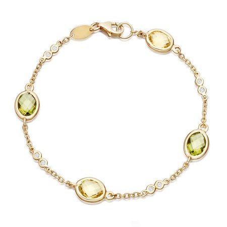 gold peridot bracelet - Google Search
