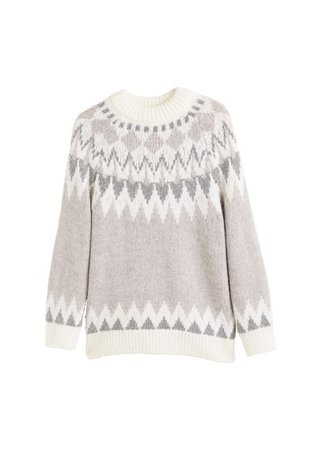 MANGO Knitted pattern sweater