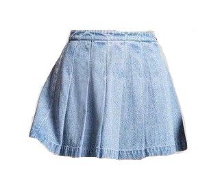 Forever 21 pleated denim skirt
