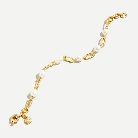 J.Crew: Pearl Chain Bracelet For Women gold