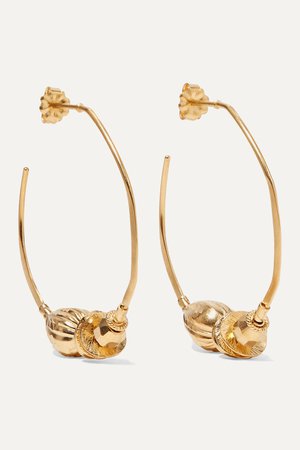 Gold Gold-plated hoop earrings | Chan Luu | NET-A-PORTER