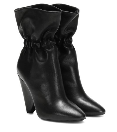Saint Laurent - Niki 105 leather ankle boots | Mytheresa