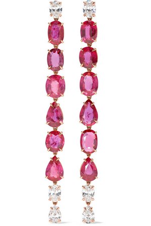Anita Ko | 18-karat gold, ruby and diamond earrings | NET-A-PORTER.COM