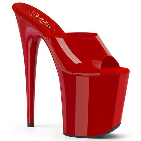 8" Heel FLAMINGO-801N Red Jelly | Shoecup.com