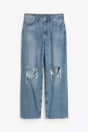 90s Baggy High Jeans - Светлосин деним - ЖЕНИ | H&M BG