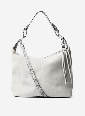 Grey Buckle Handle Hobo Bag | Dorothy Perkins