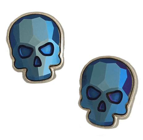 blue skull earrings