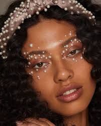 face pearls makeup - Google Search