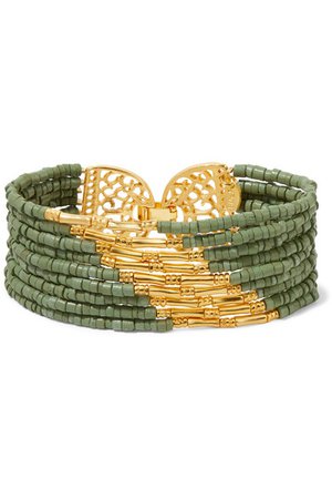 Bibi Marini | Mitu gold-plated and ceramic beaded bracelet | NET-A-PORTER.COM