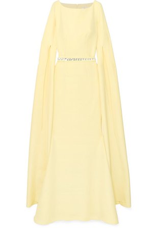 Safiyaa | Crystal-embellished stretch-crepe gown | NET-A-PORTER.COM
