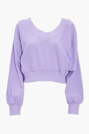 sweatshirts lavendar violet crop top