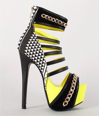 Black & Yellow Heels