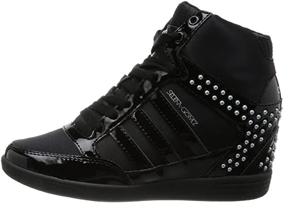 Amazon.com | adidas NEO Selena Gomez BBNeo Wedge Shoes - Black/Metal Silver (Womens) - 7.5 | Shoes