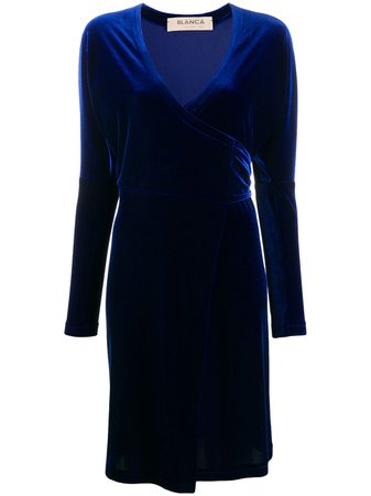 Blanca Velvet Wrap Dress | Farfetch.com