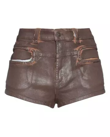 DIESEL Denim Shorts in Brown | Lyst