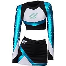 Maddy Cheerleading Outfit Maddy Costume Girls Cheer Leader Uniform Top Dress Sets XS : Clothing, Shoes & Jewelry