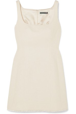 ALEXACHUNG | Cotton-blend bouclé mini dress | NET-A-PORTER.COM
