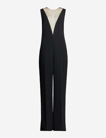 STELLA MCCARTNEY - Embellished stretch-crepe jumpsuit | Selfridges.com