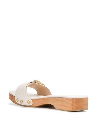 Jacquemus White Les Tatanes 15 Wooden Clog Sandals | ModeSens