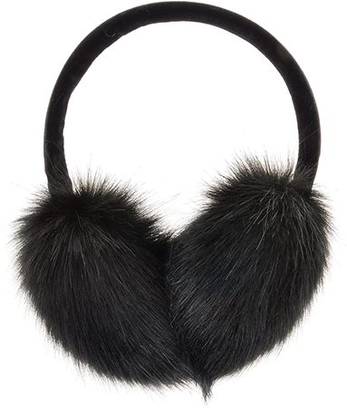 ZLYC Womens Girls Winter Fashion Adjustable Faux Fur EarMuffs Ear Warmers (Black) : Amazon.co.uk: Clothing
