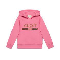 Turquoise Cotton Children's Sweatshirt With Gucci Logo | GUCCI® US