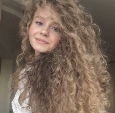 light brown frizzy curly hair